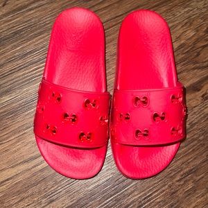 RED AUTHENTIC GUCCI SLIDES